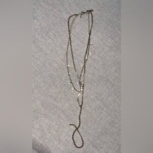 Gold and Diamond Speck Necklace